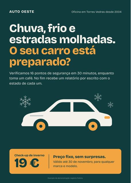Flyer A5: Auto Oeste, Check-up de inverno